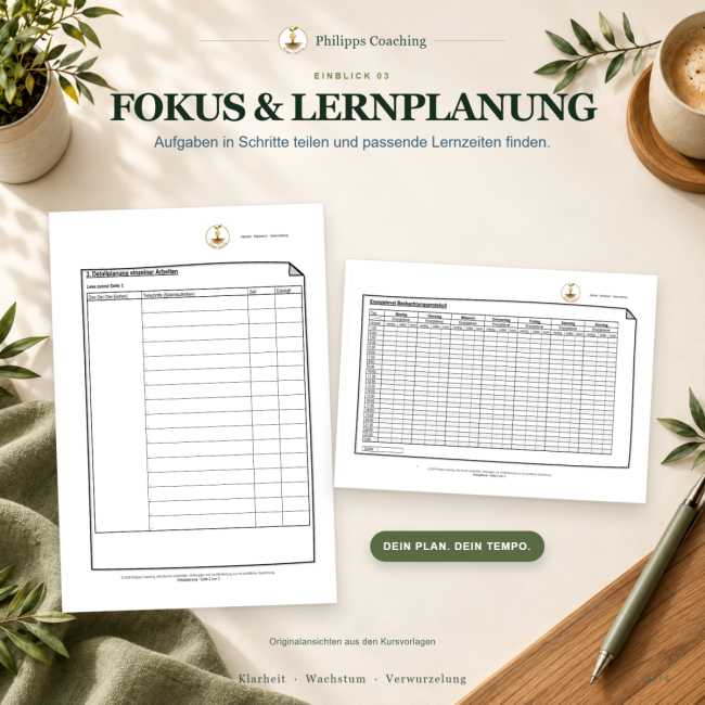 Lernen lernen – Selbstlernkurs für Fokus und Lernplanung