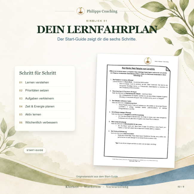 Lernen lernen – Selbstlernkurs für Fokus und Lernplanung